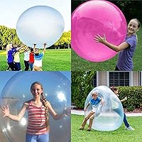 Vista 23 de Bola gigante de burbujas de agua de 47 pulgadas, bola de burbujas llena de agua, globo de burbujas transparente, inflable, divertida bola
