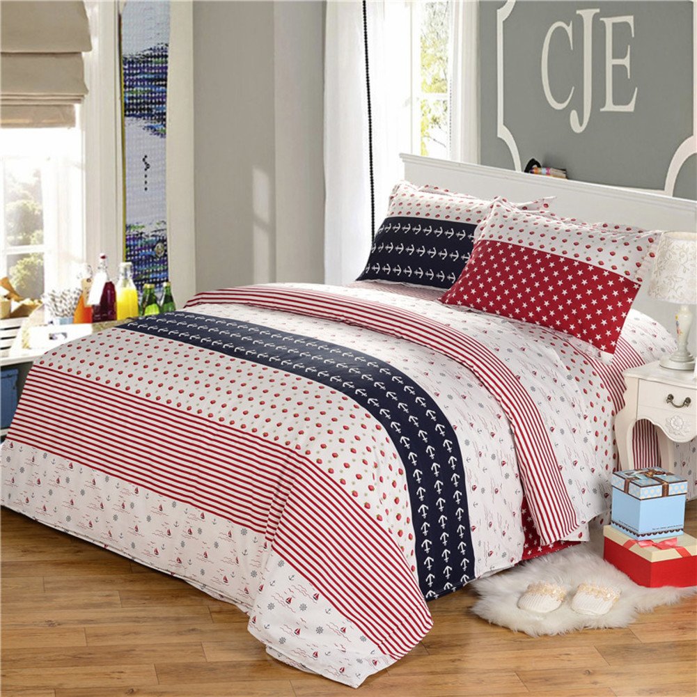 Draps en coton imprimés N 270x230cm grand confort pour lit double