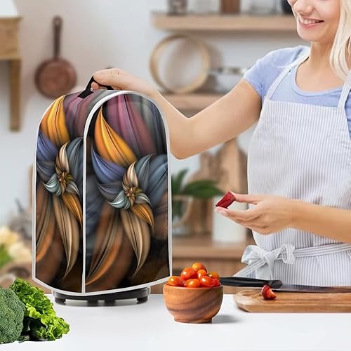 Miniatura 2 de Juego de 2 fundas para tostadora de dos rebanadas con diseño floral bohemio, cubierta antipolvo para electrodomésticos pequeños con cubierta