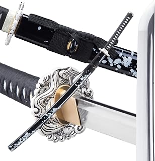 Japanese Katana Sword, Handmade Real Sharp Katana1060 Carbon Steel, Full Tang, Tempered/Clay Samurai Sword