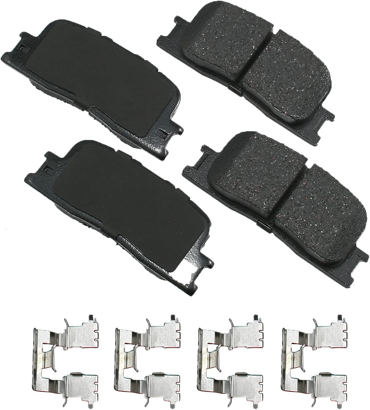 Akebono Brake Pads, ProACT, Rear, compatible with Lexus ES 2002-06 / Toyota Camry 2002-06, Set of 4