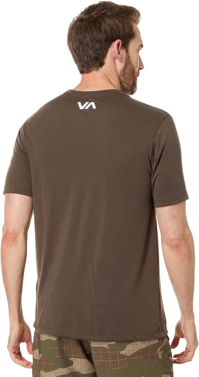 RVCA Men's Standard Icon Short Sleeve Tee, Chocolate