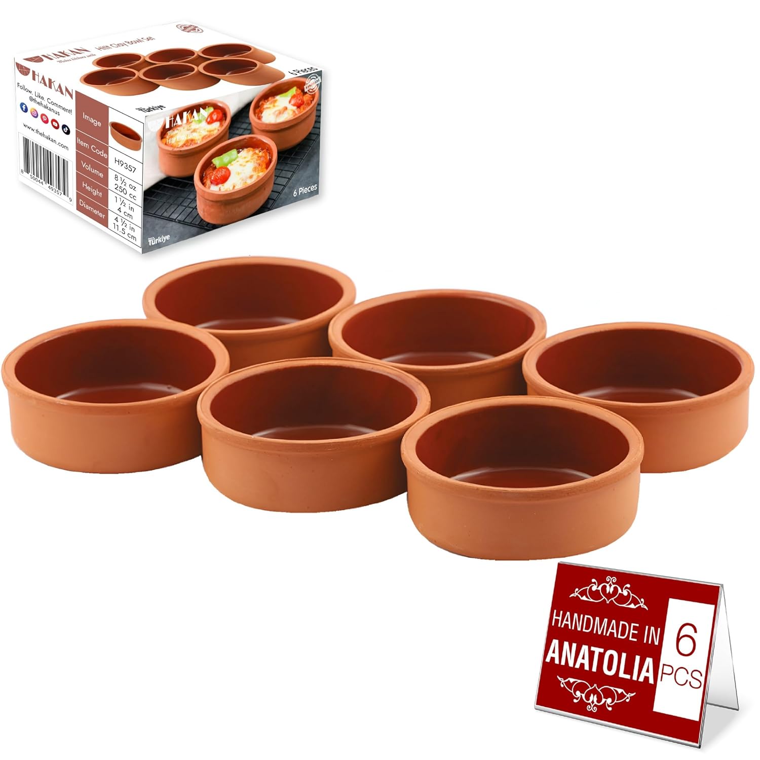 Hakan Hitit Clay Bowl Set: Handmade, Eco-Friendly & Versatile Hakan Hitit Clay Bowl Set: Handmade, Eco-Friendly & Versatile