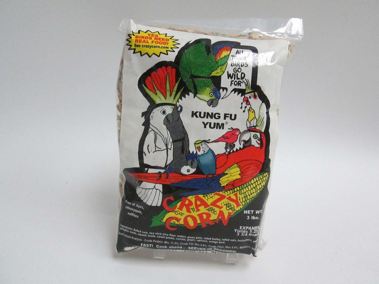 Crazy Corn Cooked Bird Food - Kung Fu Yum 3 Lbs.
