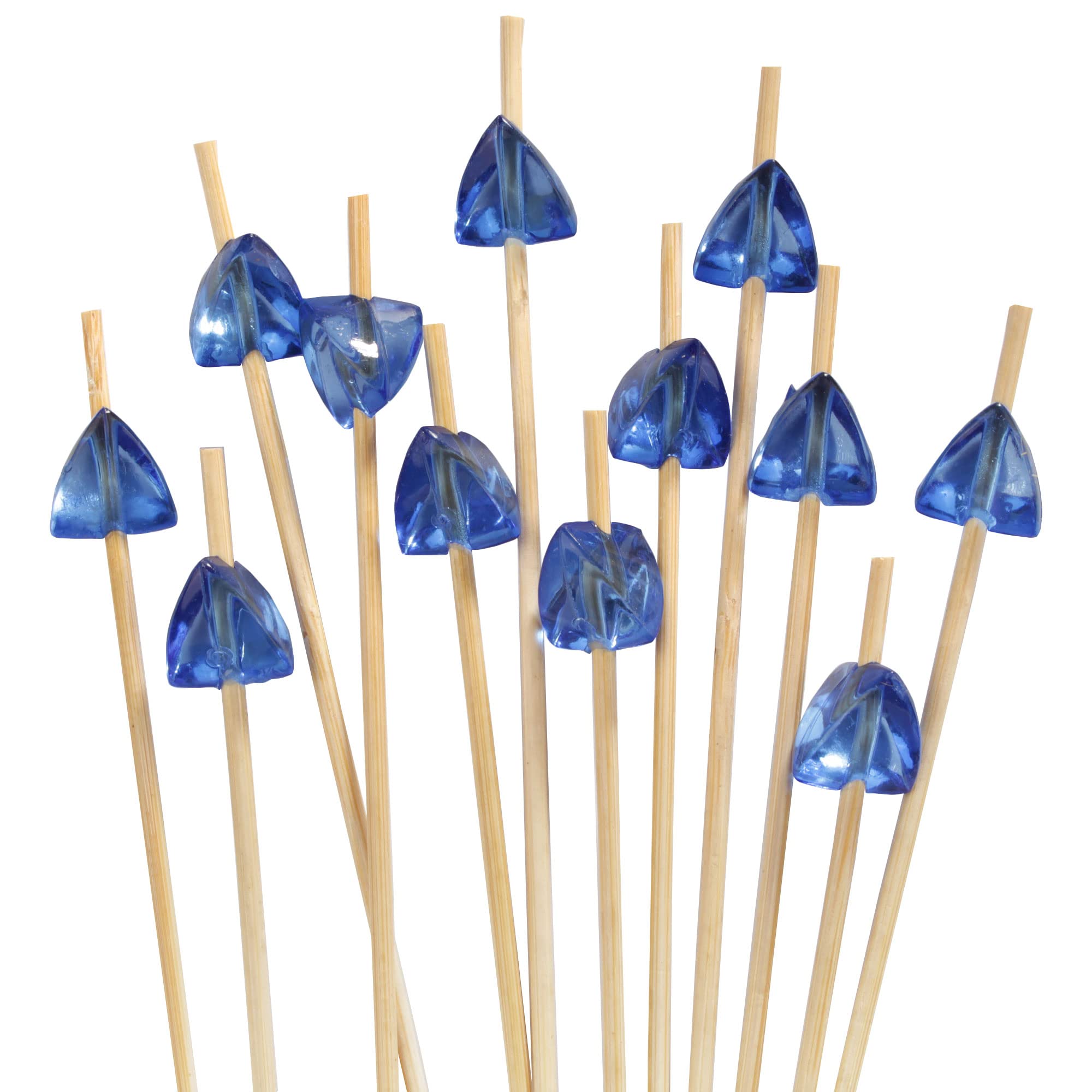 Picks en bambou avec gemme acrylique bleu marine 15 cm pour retenir vos clubs sandwichs