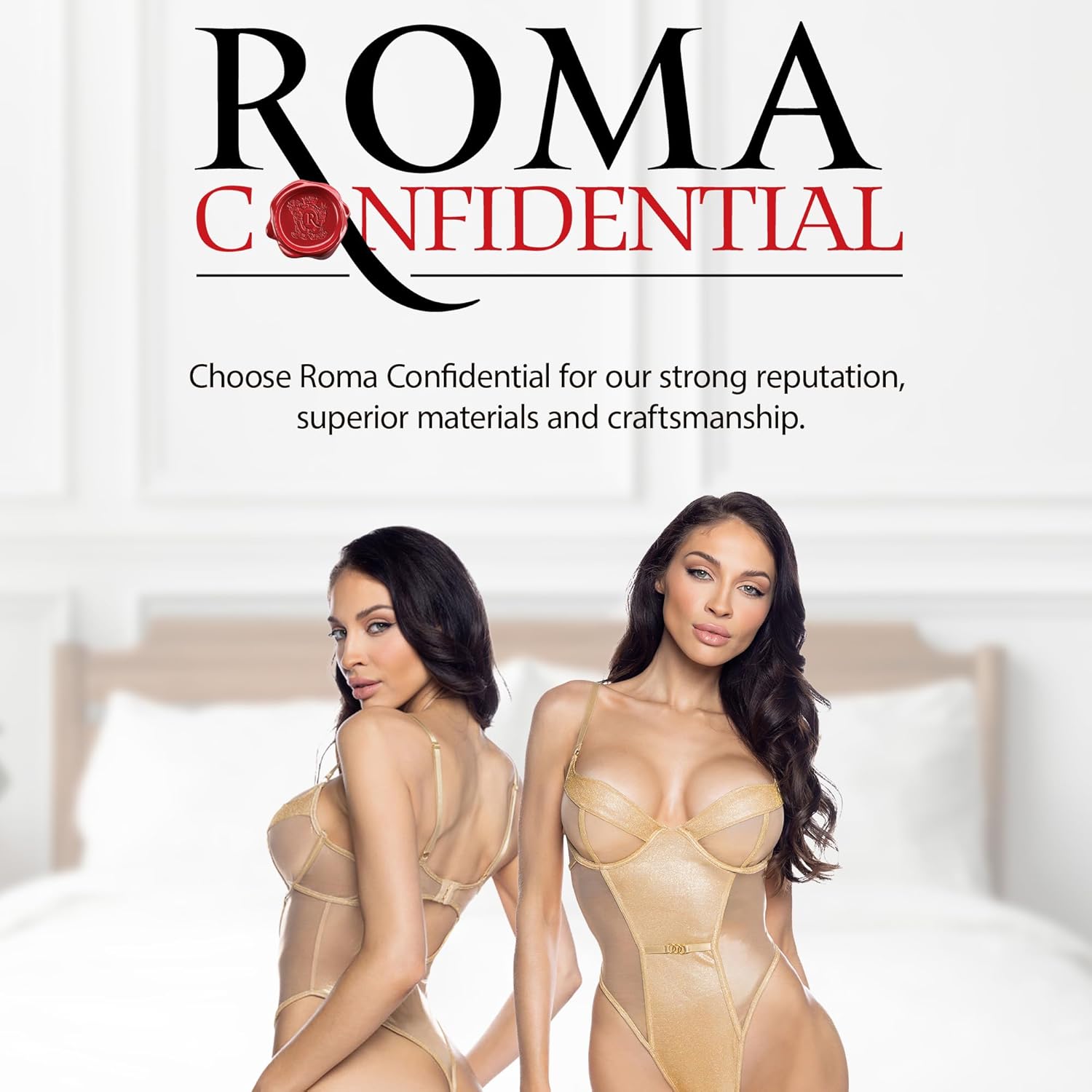 Sexy Lingerie For Women Roma Twinkle Tease Teddy Lingerie Metallic Shimmer Mesh Bodysuit with Underwire Balconette Cup