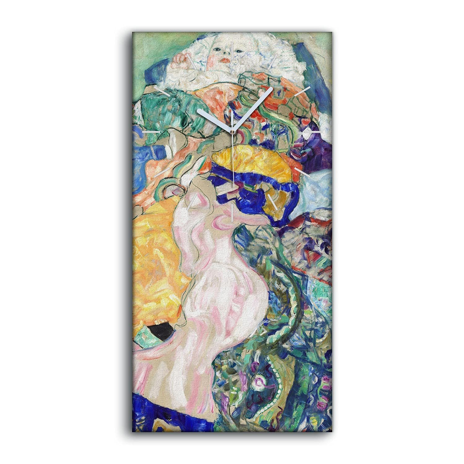 Décoration art mural zen avec une horloge moderne de salon 30x60cm
