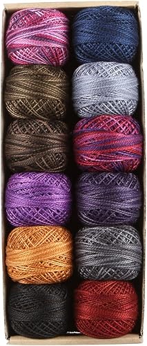 Valdani Bola de algodón perla tamaño 8 73yd 12 colores Halloween