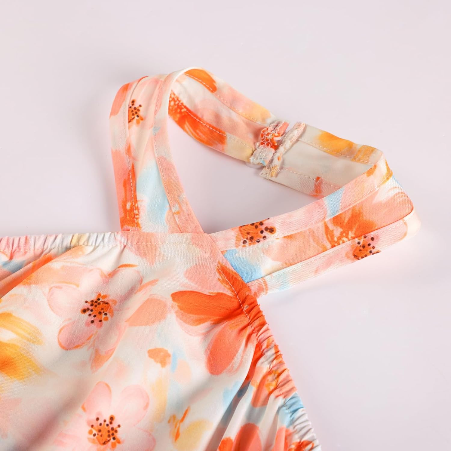 GRACE KARIN Girls Summer Dress Off Shoulder Floral A-line Midi Dress 5-14Y - Image 3