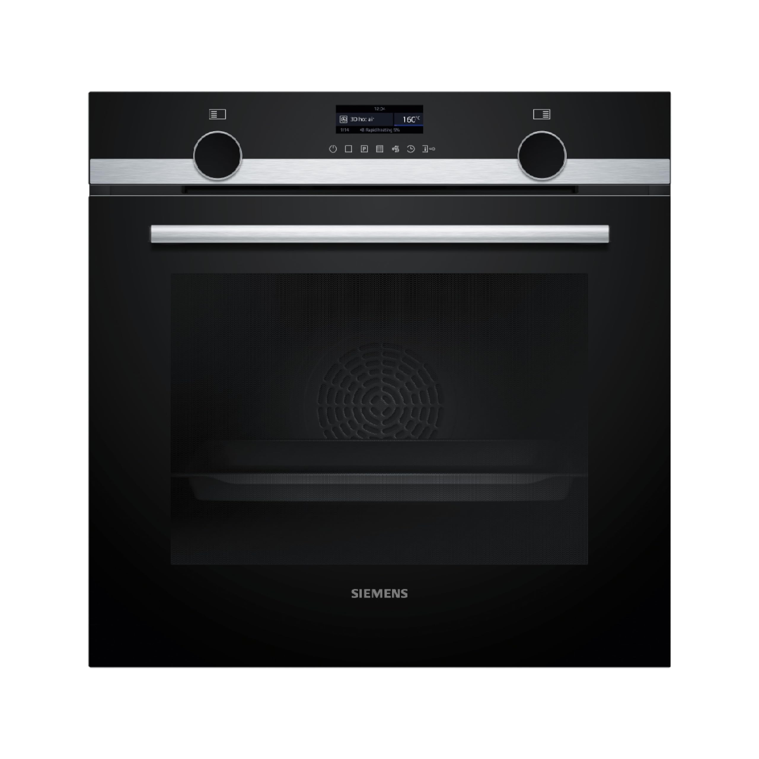 Siemens HB579GBR3, iQ500, Einbau-Backofen 60 x 60 cm, Air Fry, activeClean Pyrolyse Selbstreinigung, TFT-Display, 3D Heißluft, Schnellaufheizung, cookControl40 Automatikprogramme, softMove, Edelstahl