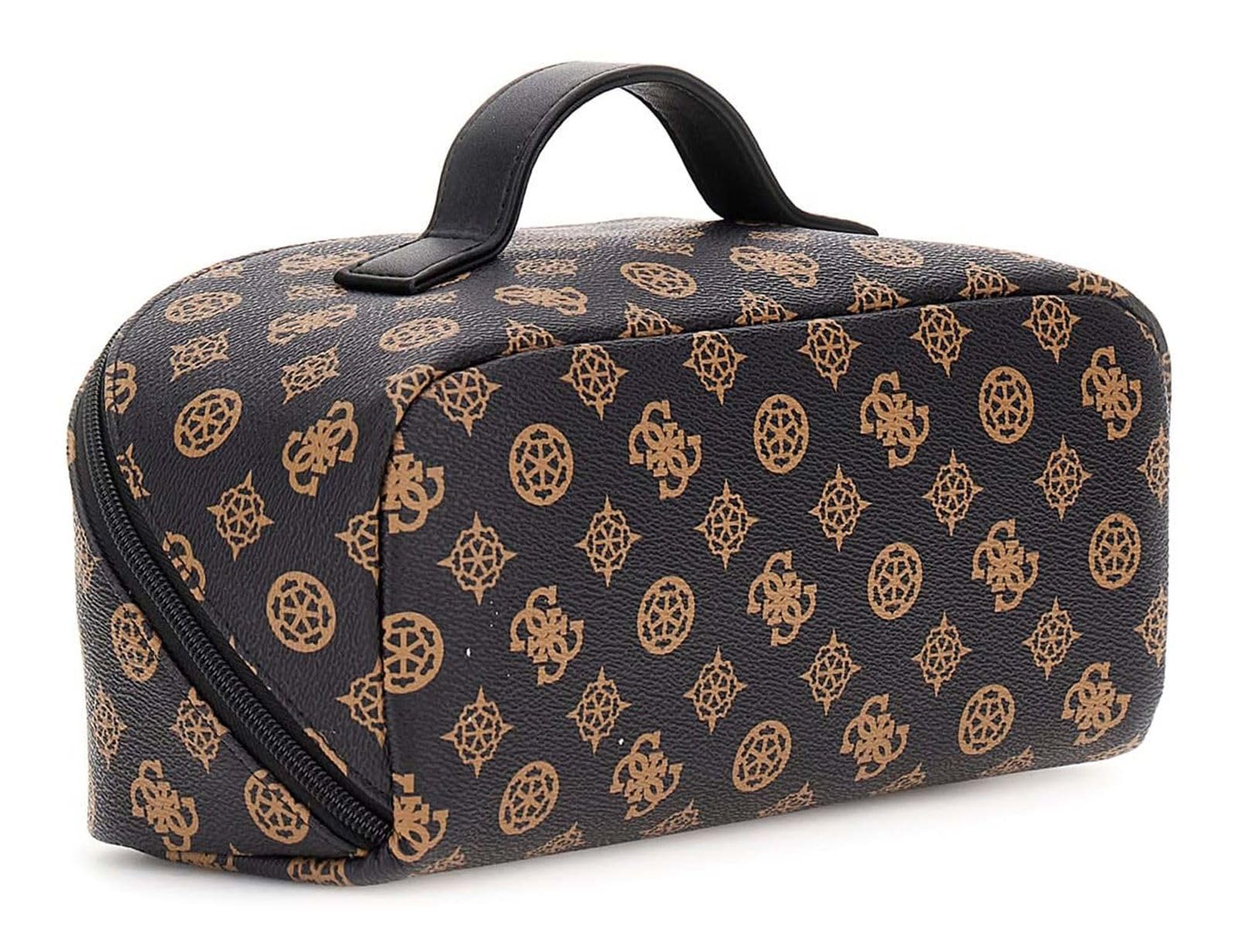 GUESS borsa da toilette Wilder Cosmetic Travel Bag Brown marrone scuro