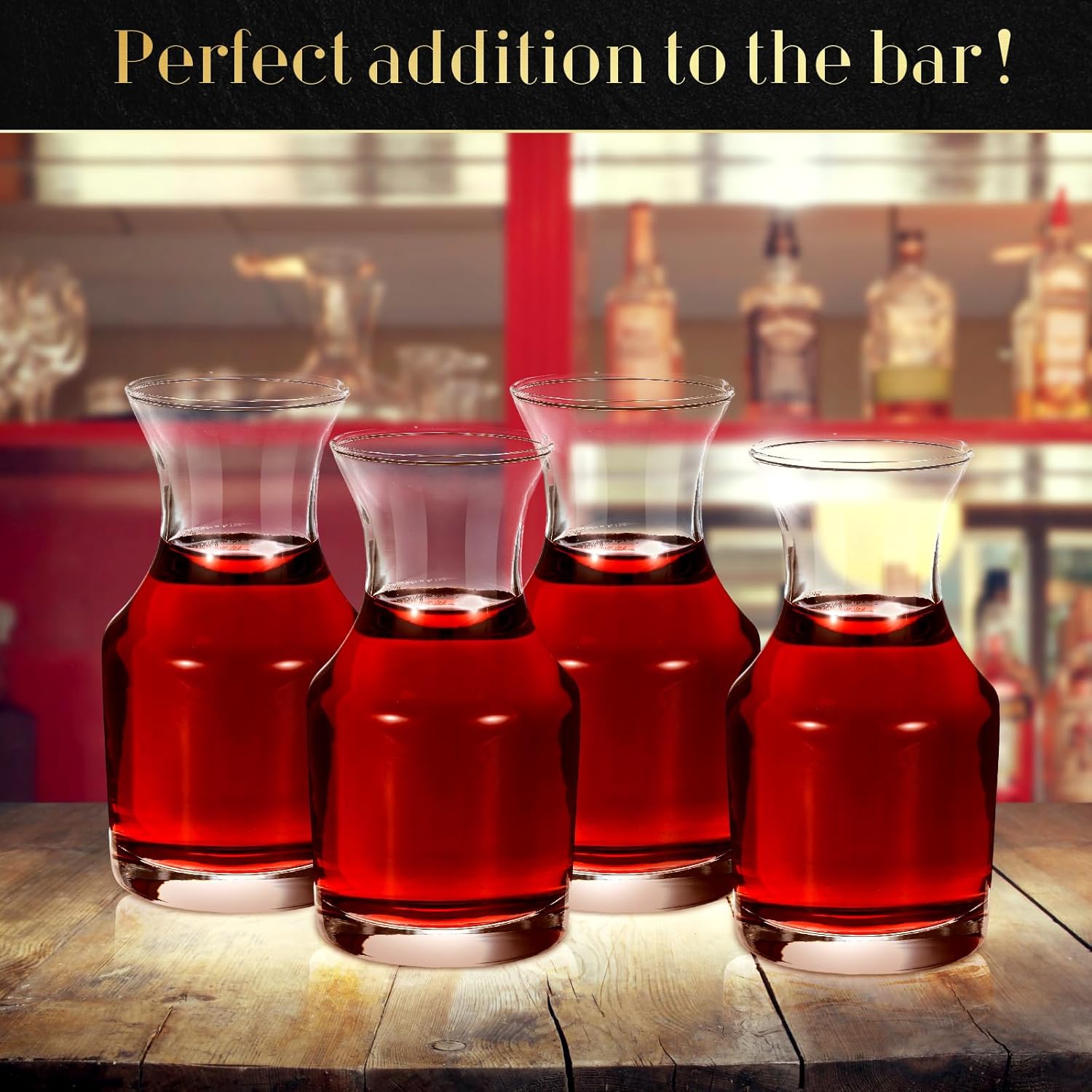 24 Pack Single Serving Wine Carafe Glass Small Mini Carafe Individual Wine Refill Decanter for Dinner Parties Tastings Bars Restaurants (6.5 oz) - Image 7