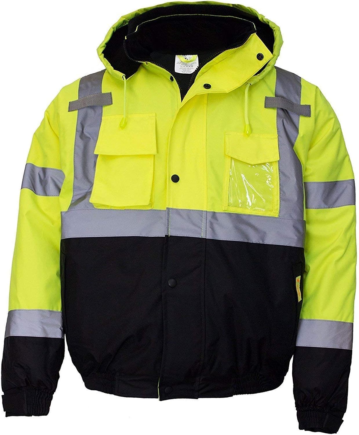 New York Hi-Viz Workwear WJ9011/12 Men's ANSI Class 3 High Visibility Bomber Safety Jacket, Waterproof : Tools & Home Improvement