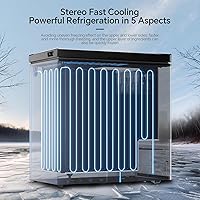 Vista 3 de Kismile Congelador de Pecho de 1.8 Pies Cúbicos con Cesta Extraíble de Pie Libre con Puerta Superior que se Abre Congelador Compacto con Temperatura