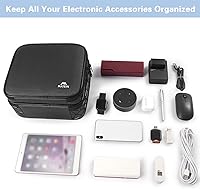 Vista 8 de MATEIN Bolsa Organizadora de Cables, Almacenamiento Electrónico de Viaje Impermeable, Estuche de Transporte de Bolsas Tecnológicas Portátil a Prueba