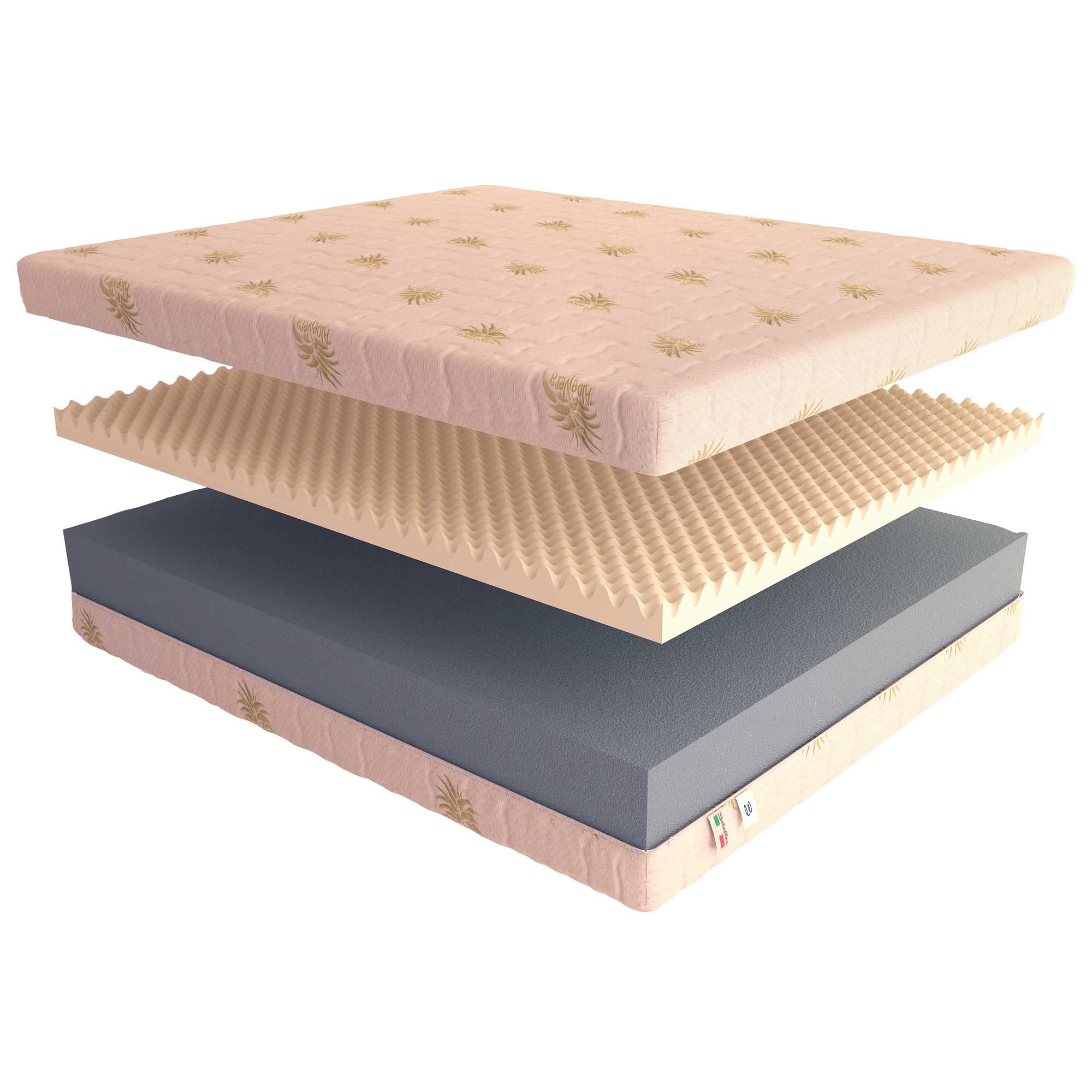 Baldiflex Emporio Materasso Matrimoniale in Memory 7 cm, Premium, con Fodera Aloe Vera 160x190x25 cm