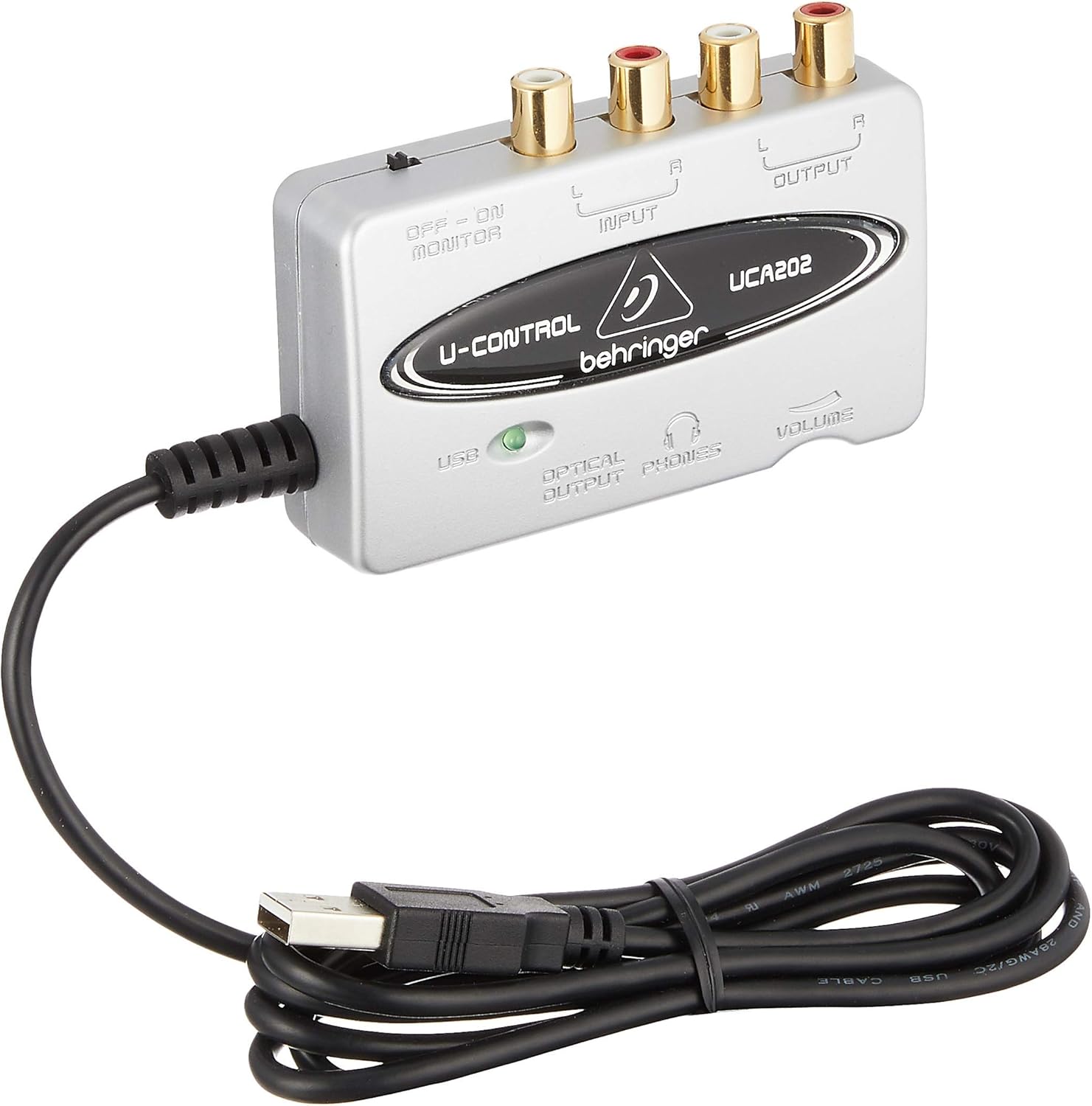 U-Control UCA202 Ultra-Low Latency 2 In/2 Out USB Audio Interface with ...
