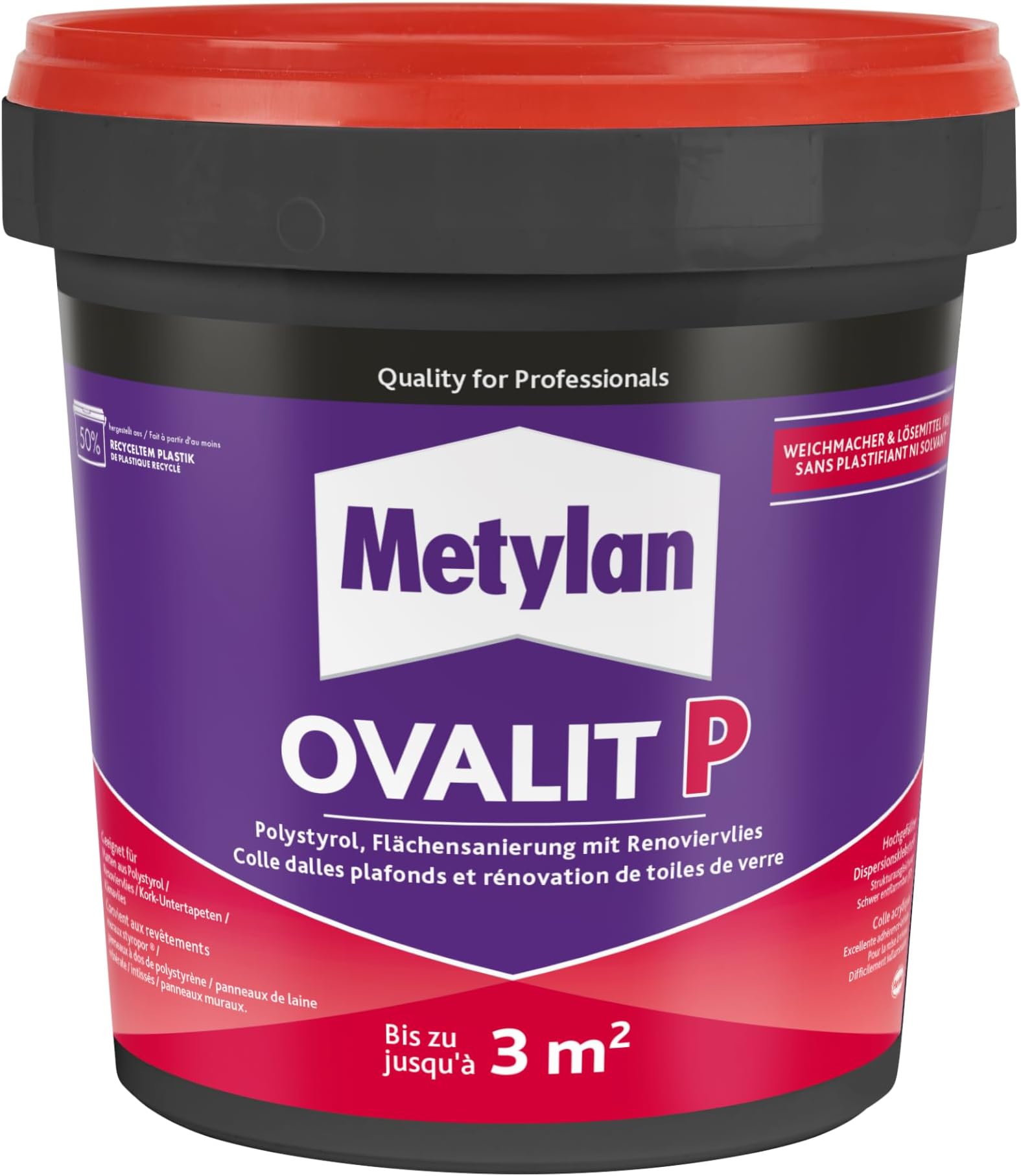 44500 "Ovalit P" Styrofoam Adhesive, White, 925 g