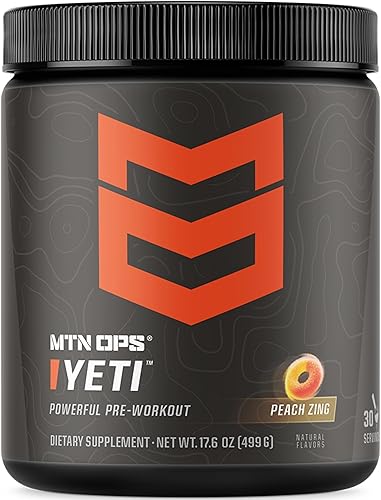 Vista 13 de MTN OPS Yeti Trail Packs - Bebida energética en polvo preentrenamiento con creatina, 200 mg de cafeína y BCAA con beta alanina, 20 porciones