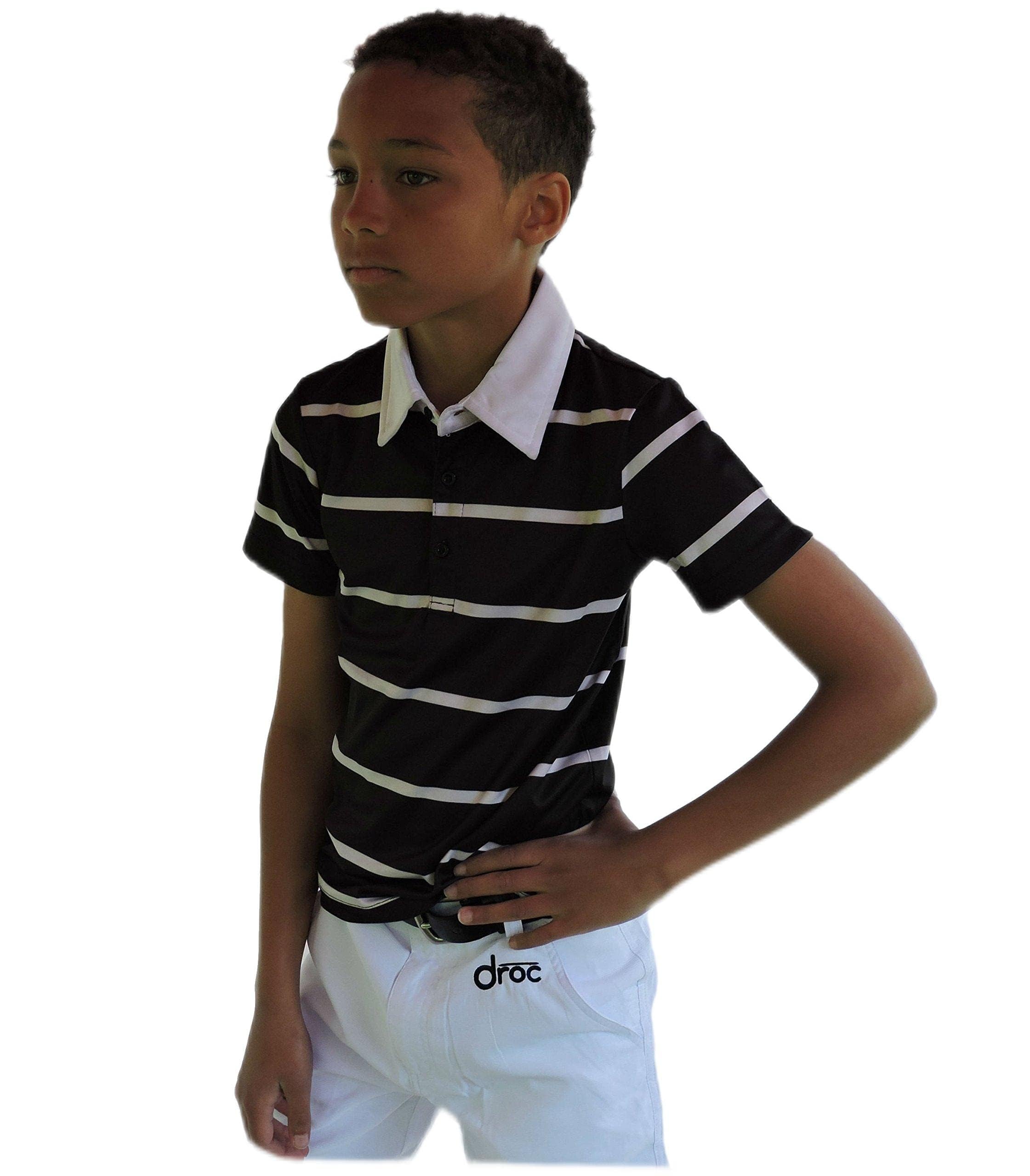 Dimond Midnight Black and White Polo Shirt (8-10)