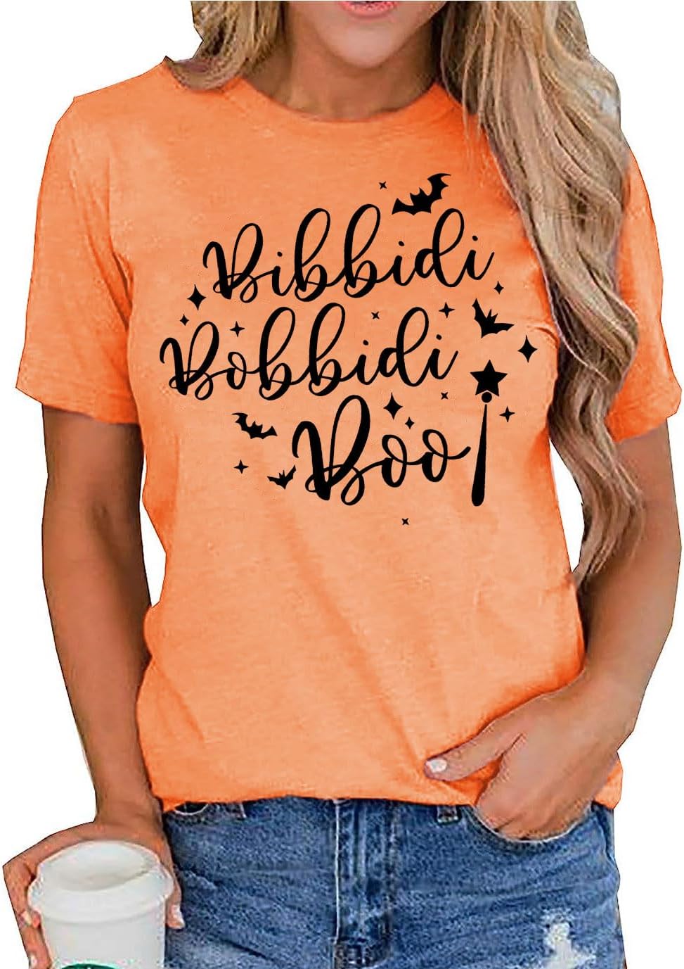Bibbidi Bobbidi Boo Shirt Women Halloween T-Shirt Funny Letter Print Tees Casual Short Sleeve Tops