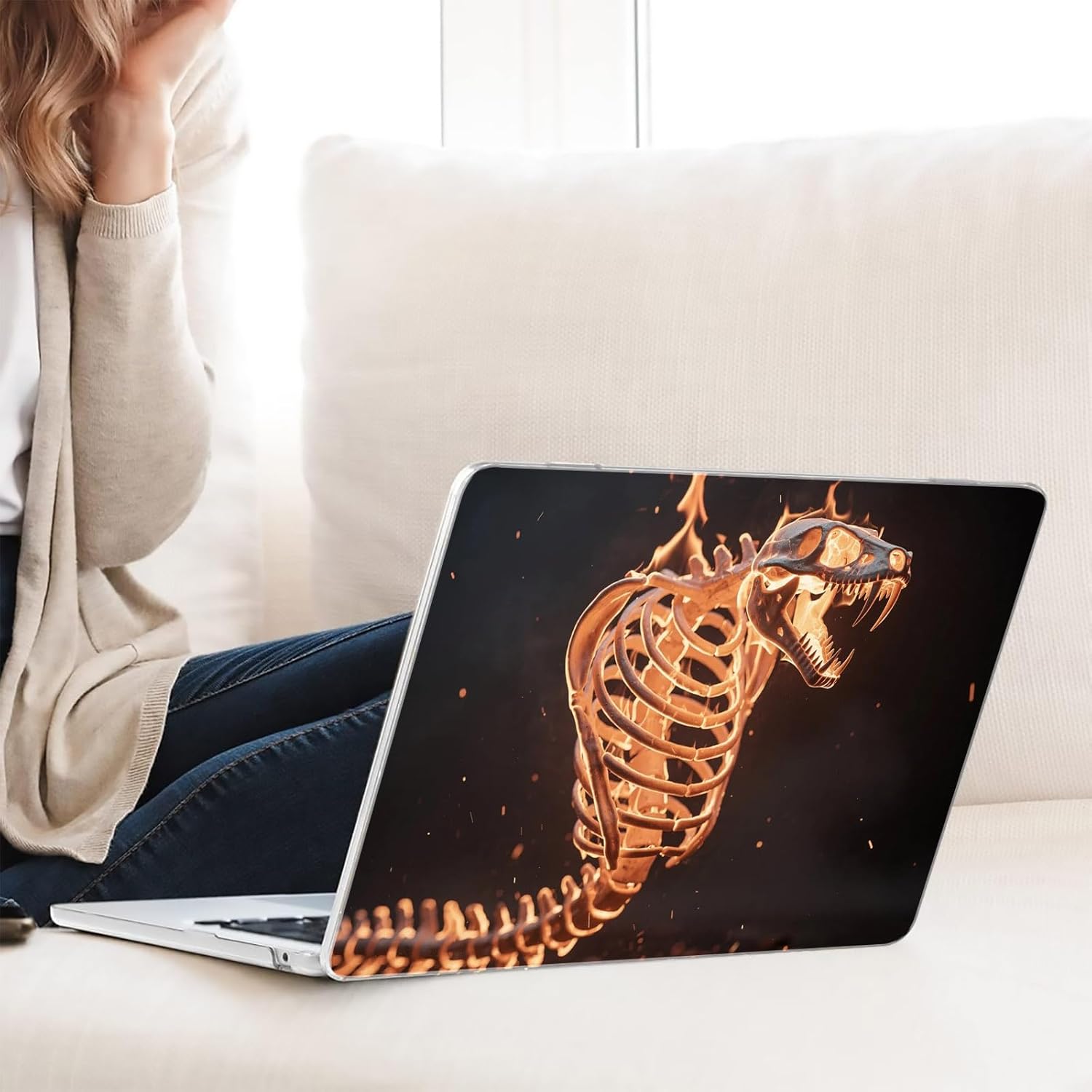 Compatible with MacBook Neo 13-inch, Hard Shell Case with Keyboard Cover and Screen Protector (A3404 A18 Pro chip, 2026 Release) - Cobra Skeleton MC22230