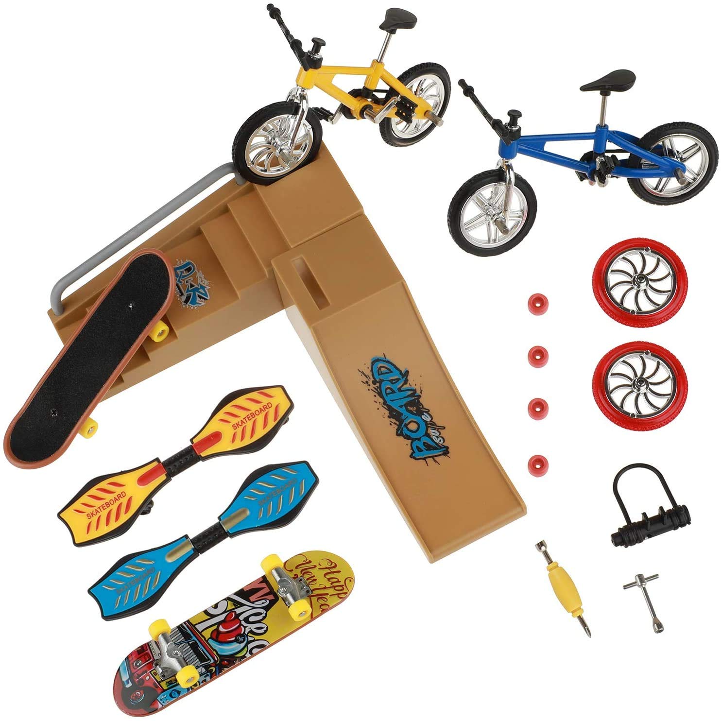 Buy QKILL 17 in 1 Fingerboard Ramps Set Finger Toys with Ramp/Mini
