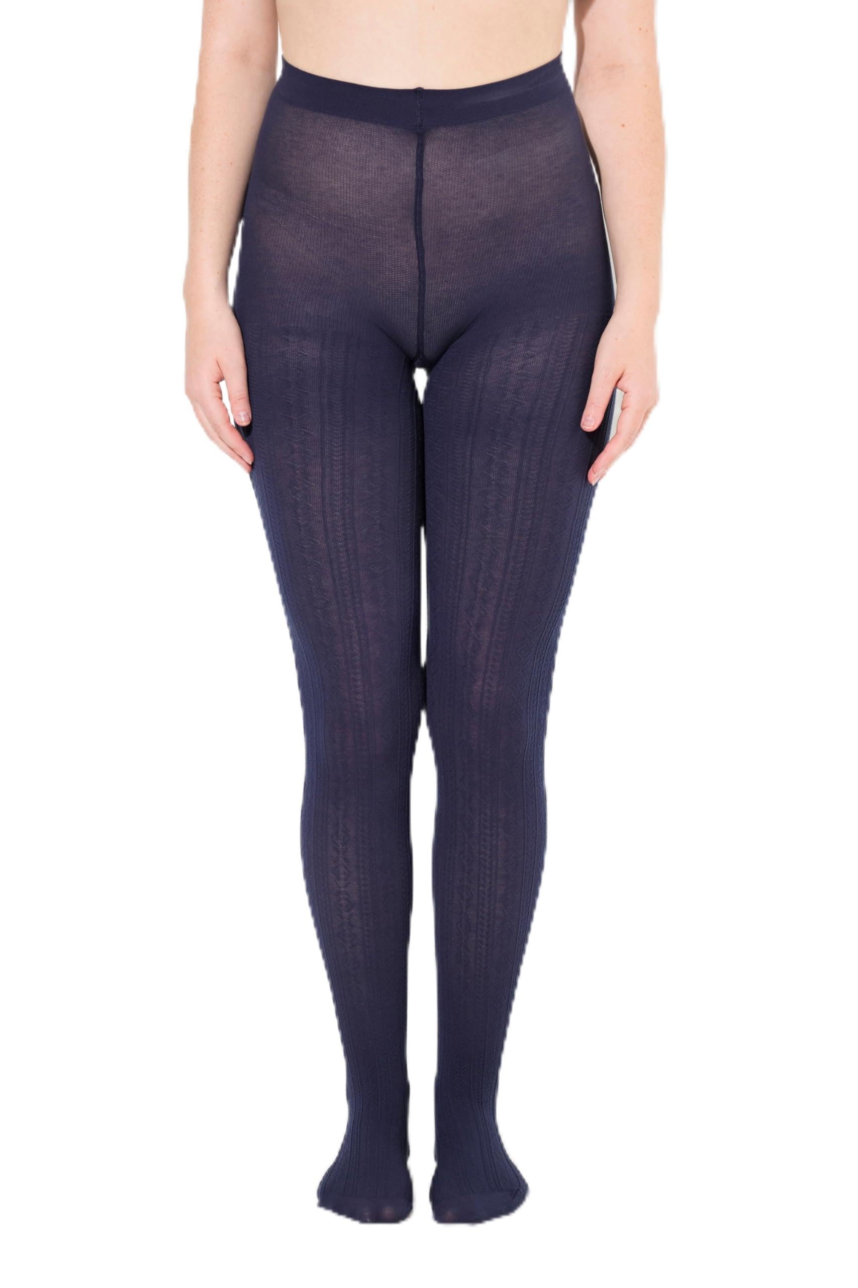Ulla Popken Women's Navy Dummy Tightsknit, 46-48