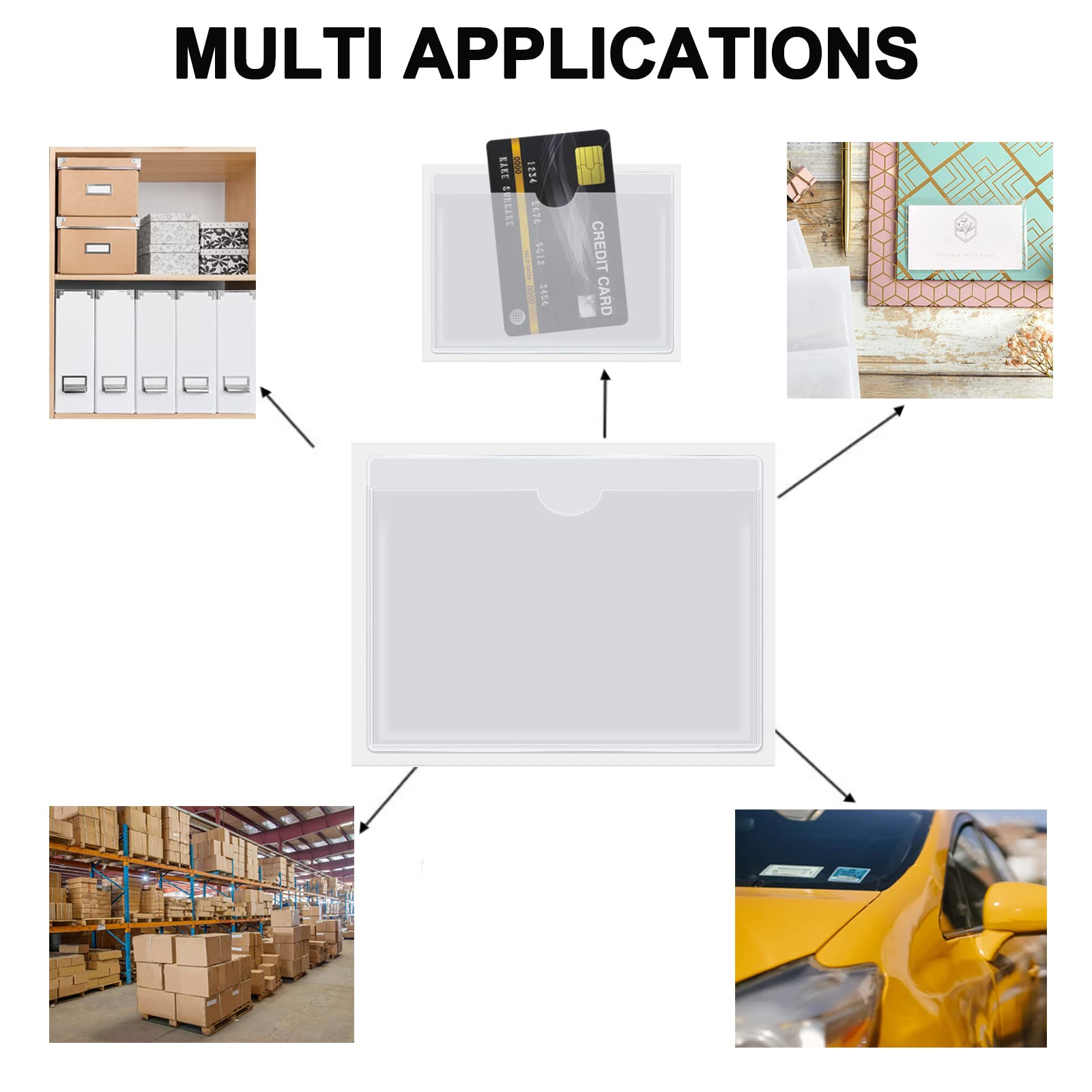 Parking Permit Self Adhesive Backed Windscreen Ticket Holder For VAN Motor CAR - Foto 10