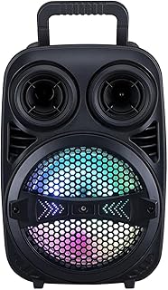 مكبر صوت لاسلكي بتقنية البلوتوث - أطلق العنان للموسيقى مع مكبر صوت اللاسلكي الكبير بتقنية البلوتوث مقاس 8 بوصات، والذي يوفر صوتًا بقوة 7 وات، وبطارية قوية بقوة 1500 مللي أمبير في الساعة، وخيارات اتصا