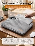 DOMISO Housse Ordinateur 16 Pouces,Pochette PC 16 Pouces pour ASUS HP Dell Lenovo Acer,Sacs et Housses pour Ordinateur Portable, Imperméable Sacoche Protection PC Portable,Beige - 3