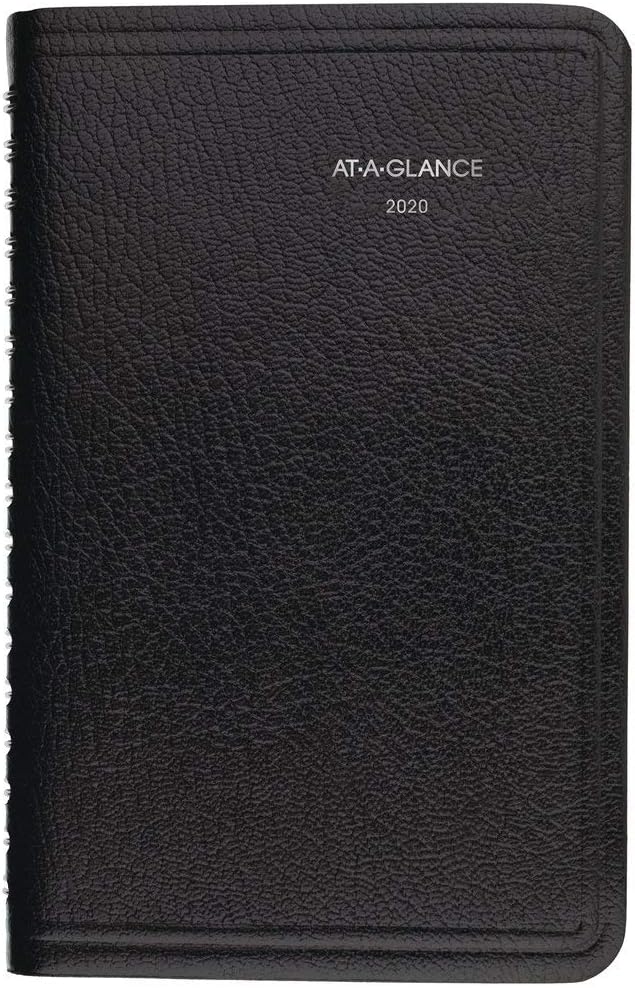 AT-A-GLANCE 2020 Weekly Pocket Appointment Book / Planner, DayMinder, 3-1/2" x 6", Pocket, Black (G25000), (Model: G2500020)