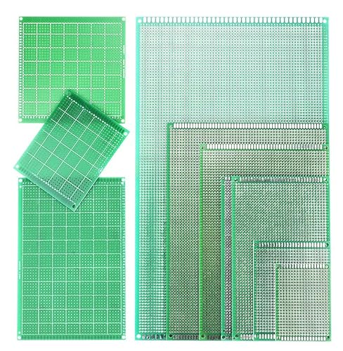 Fielect 3Pcs 30 x 70mm Double Sided PCB Board Universal Printed Circuit Proto Board for DIY Soldering Electronic Projects Practice Test Circuit