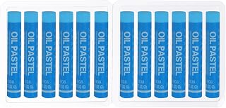PATIKIL Sky Blue Oil Pastels, 12Pcs Soft Oil Crayons Creamy Pastels Stick Art Supplies for Art Painting Drawing Blending Graffiti for Artists Beginners