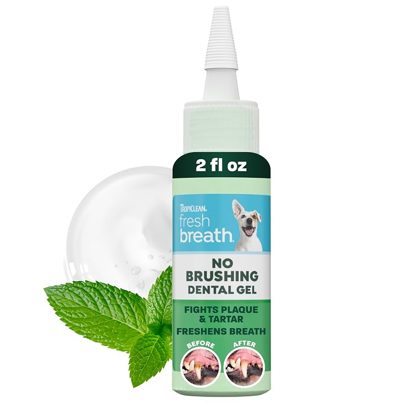 Gel dental para cães TropiClean Clean Teeth Original, aplicação sem escovação, 56 g