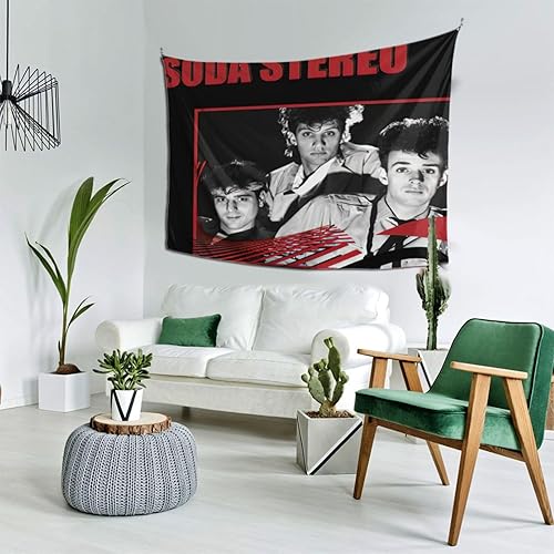 Miniatura 2 de IsjHLAMr Soda Rock Band - Tapiz estéreo para colgar en la pared, pósteres estéticos para decoración del hogar, mantel de picnic, tapete de playa,