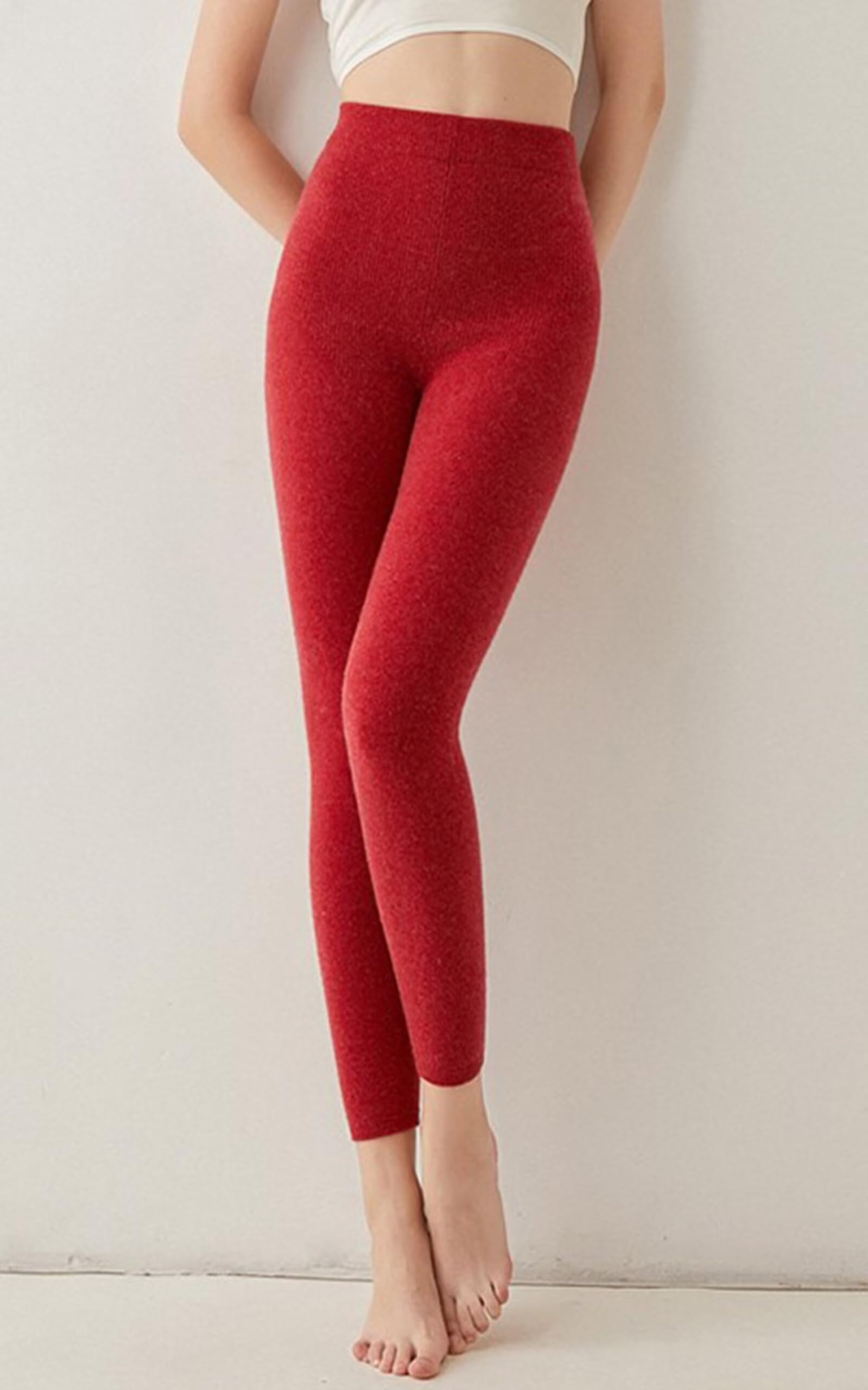 Rivccku Calzamaglia Termica 100% Cashmere Intimo Termico Donna Leggings Invernali Termici Elastici e Confortevoli, Leggings Caldi Invernali, Abbigliamento Termico Femminile