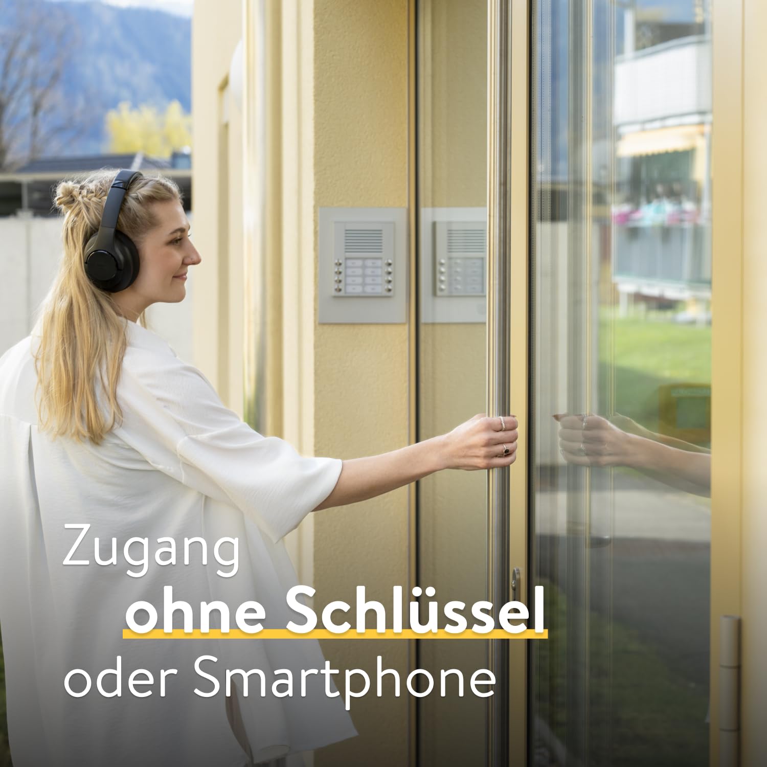 Nuki Opener, elektronisches Türschloss für Mehrfamilienhäuser, steuert den Türöffner der Gegensprechanlage mit dem Smartphone, elektrischer Türöffner, WLAN Bridge erforderlich, Nuki Smart Home