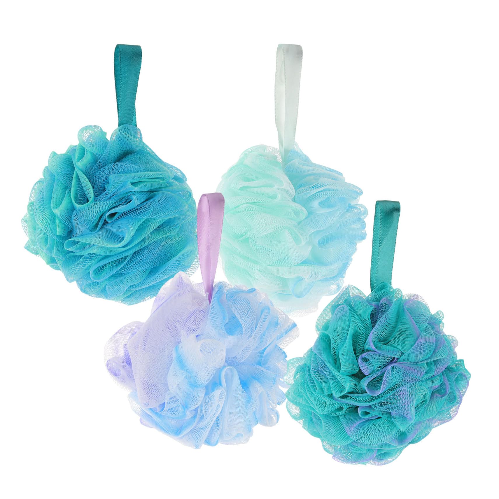 MERRYHAPY 4Pcs Gradient Sponge Portable Exfoliating Shower Puff for Convenient Bathing Soft and Durable Body Scrubber Accessories for Men and Women