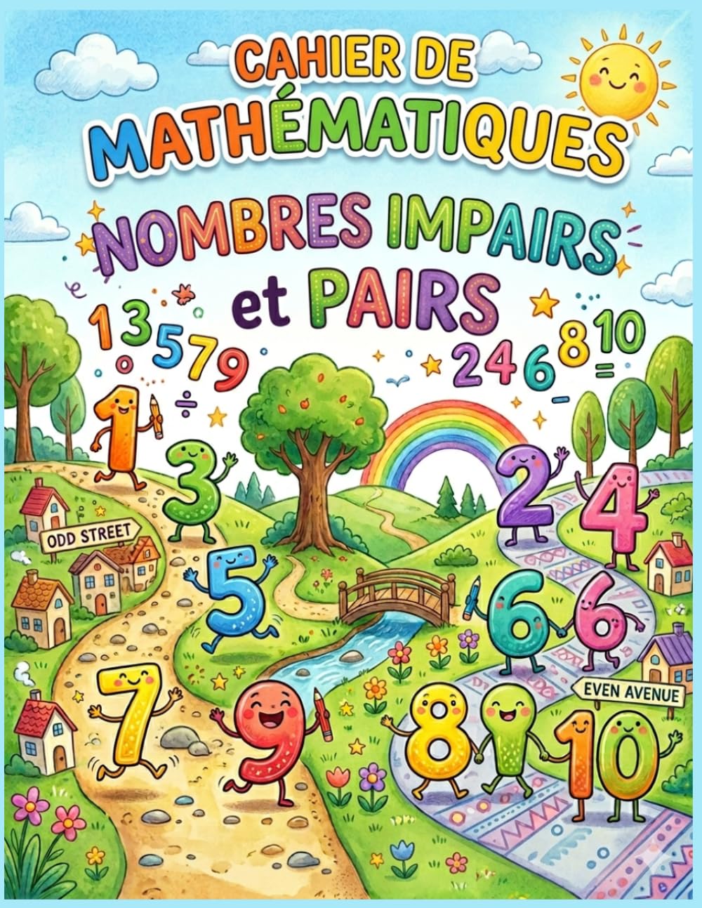Cahier d'exercices de mathématiques Nombres pairs et impairs: Cahier d'exercices mathématiques d'addition et de soustraction, Livre de mathématiques ... nombres pairs et impairs, 2e, 3e et 4e années