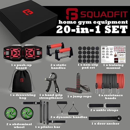 Miniatura 2 de SquadFit Tabla de empuje y kit de fitness - Juego de gimnasio en casa