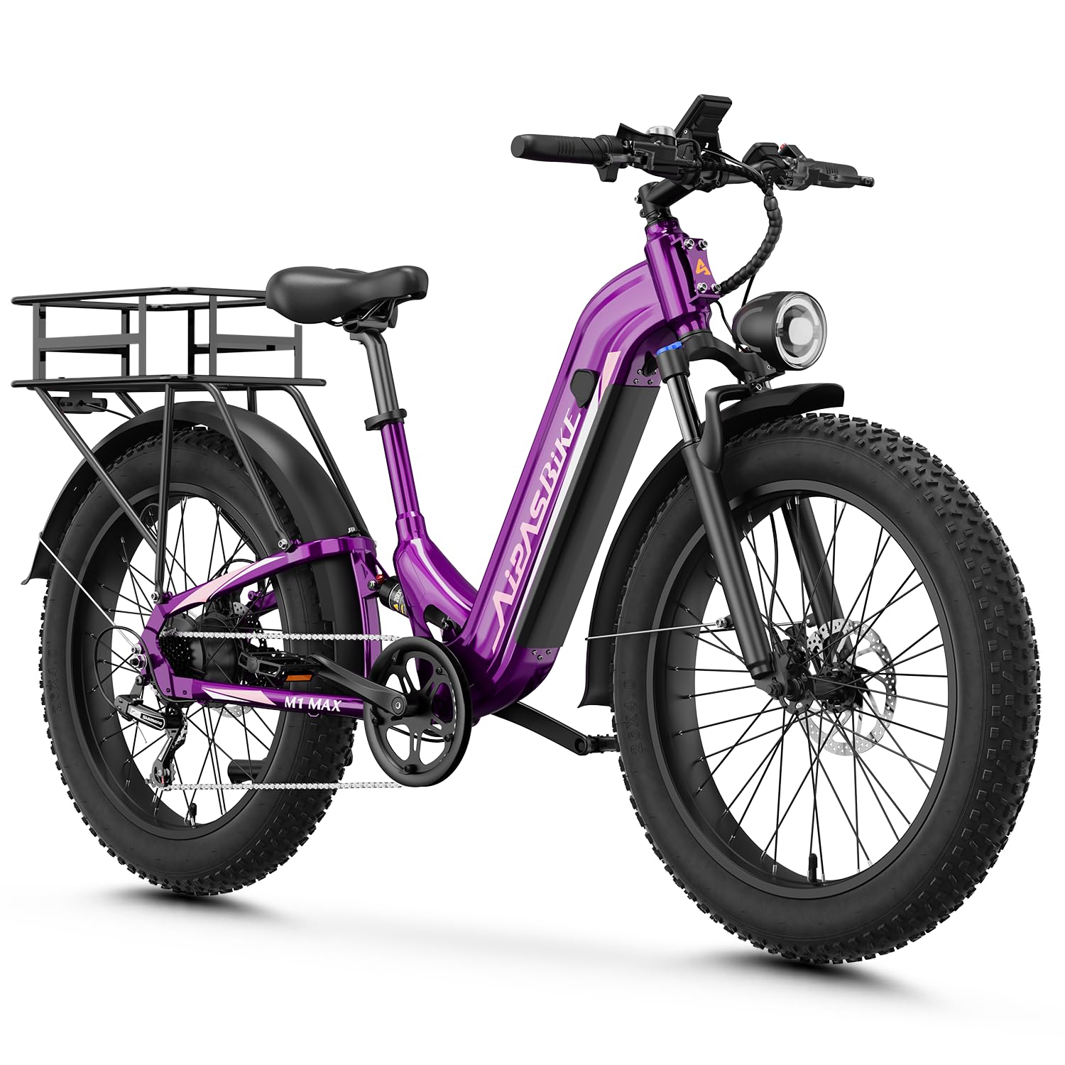 Aipas M1 Max/M2 Max Electric Bike for Adults, 26"x 4" Fat Tire Ebike