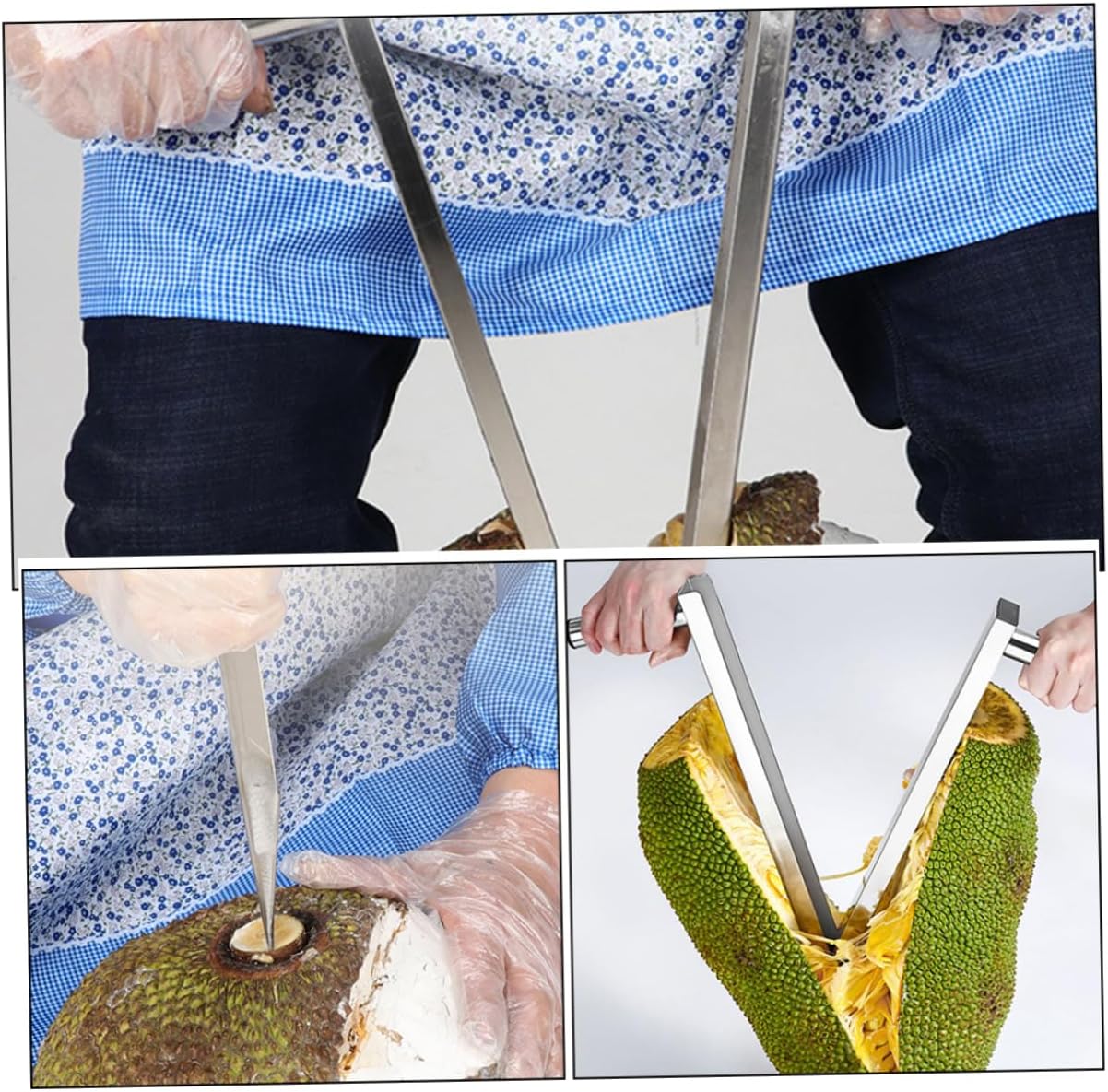 Jackfruit Opener Tool Ergonomic Manual Jackfruit Corer for Easy Peeling and Efficient Opening Stainless Steel Construction for Use Portable Kitchen Gadget