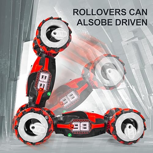 Miniatura 5 de Boxgear Auto de acrobacias RC con detección de gestos con todoterreno, tracción en las cuatro ruedas, modo deportivo, adecuado para cualquier