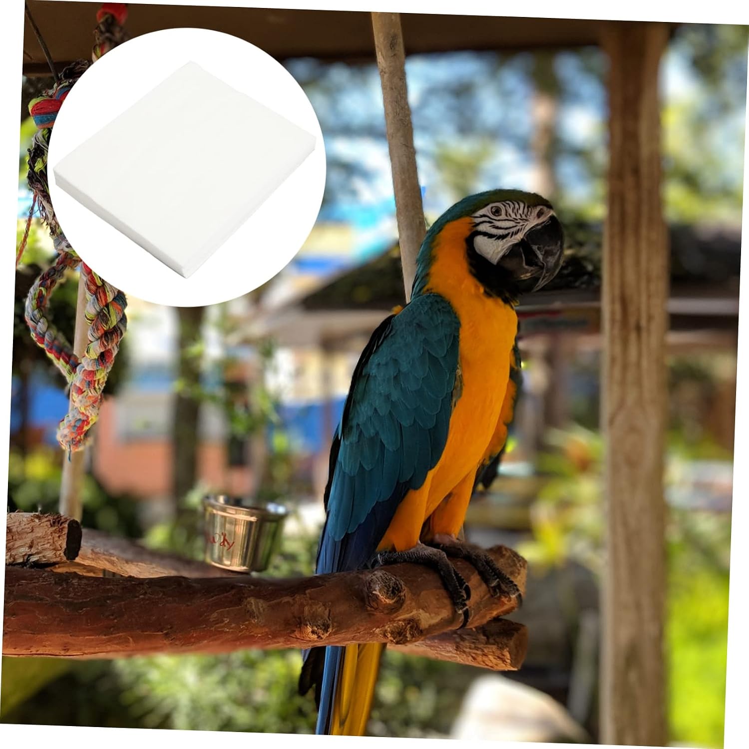 Abaodam 100pcs Disposable Bird Cage Liners Non-Woven Cloth Cushions for Parrot Cages Water-Absorbent Cleaning Pads for Keeping Bird Clean and Neat