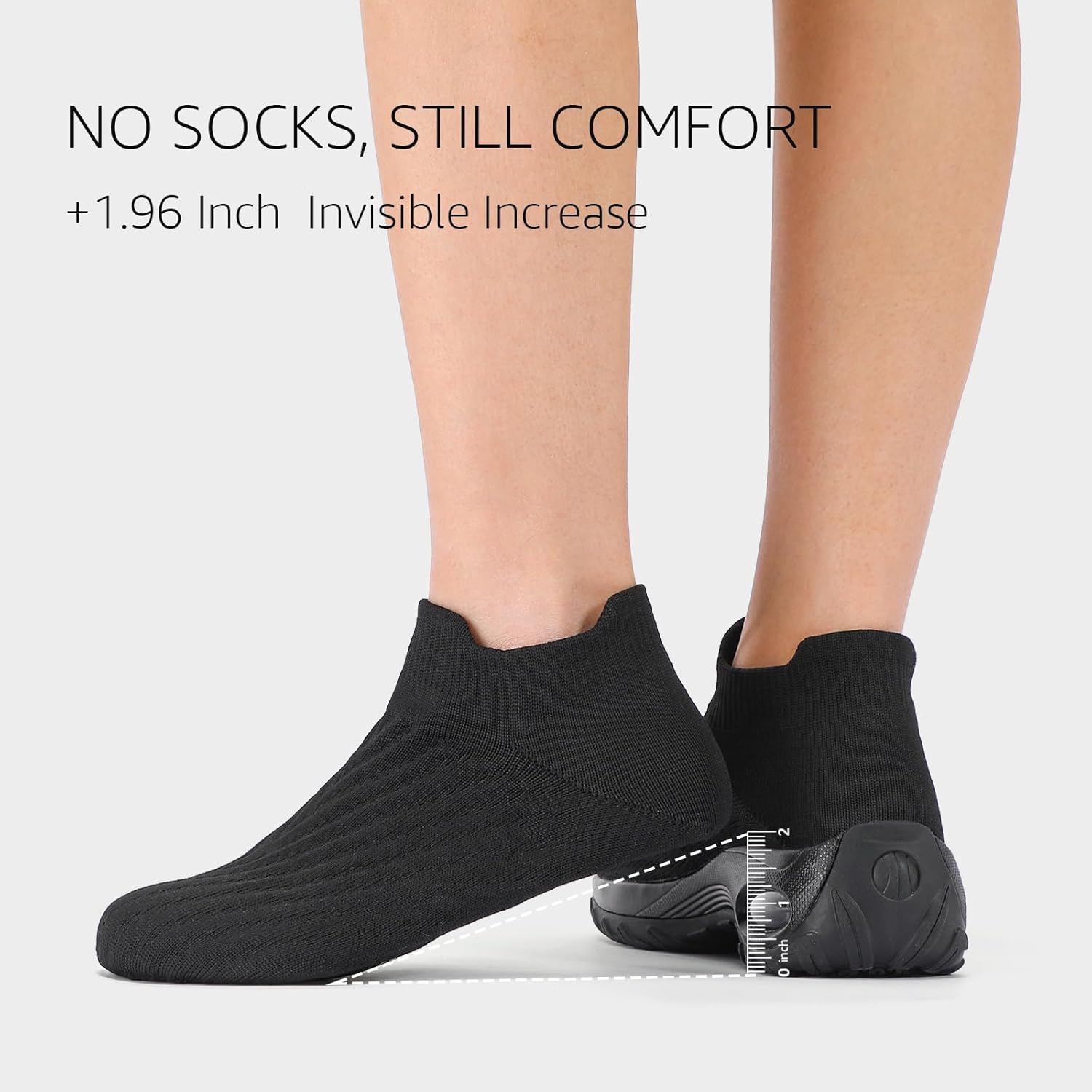 HKR Women's Walking Shoes Arch Support Non Slip Work Shoes Breathable Knit Upper Lightweight for Plantar Fasciitis - Image 4