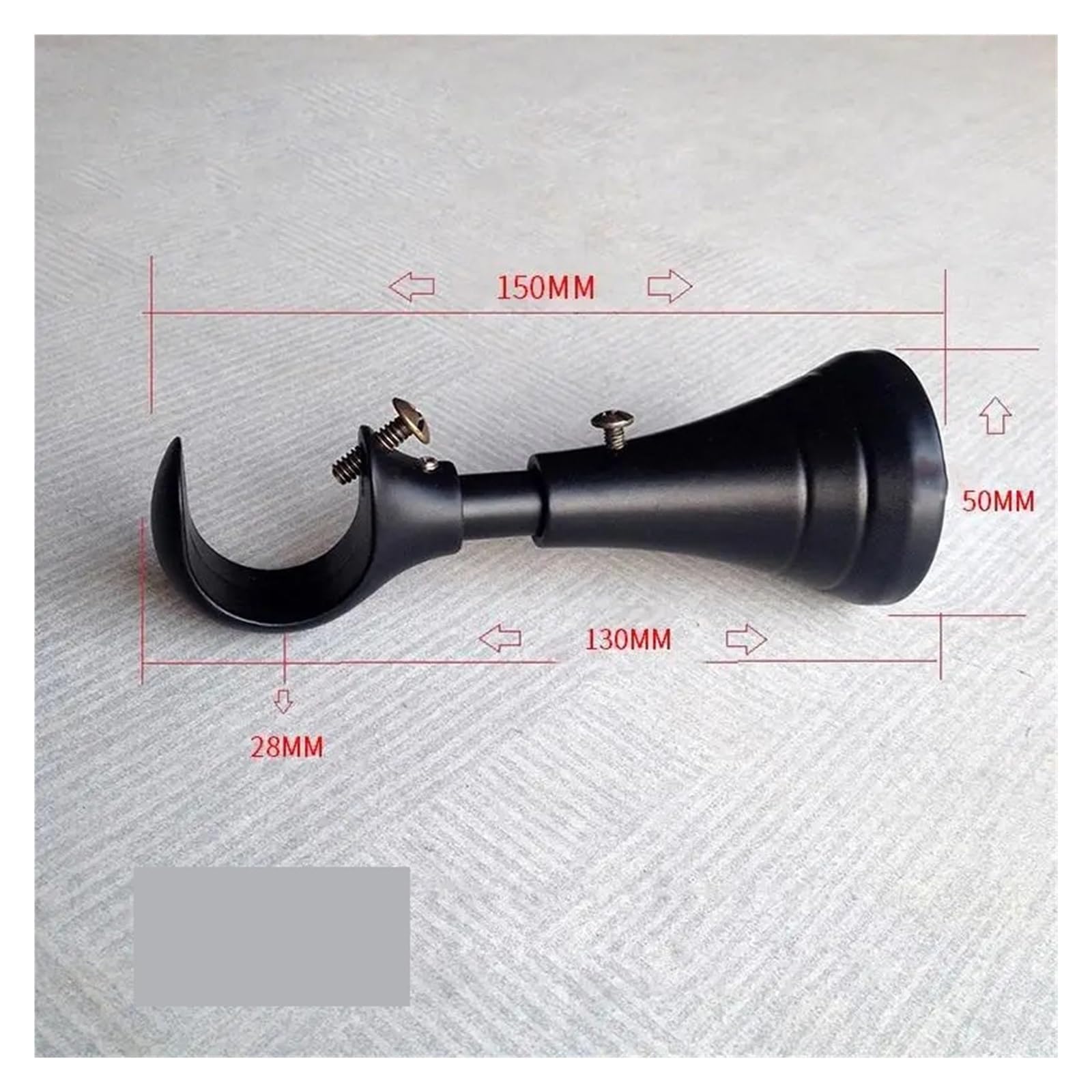Support Simple ou Double en métal sculpté for Rideau Romain, Alliage de Luxe, Support bâton Tige, Crochet Mural Laiton Adapté aux familles(White,Single 28mm)
