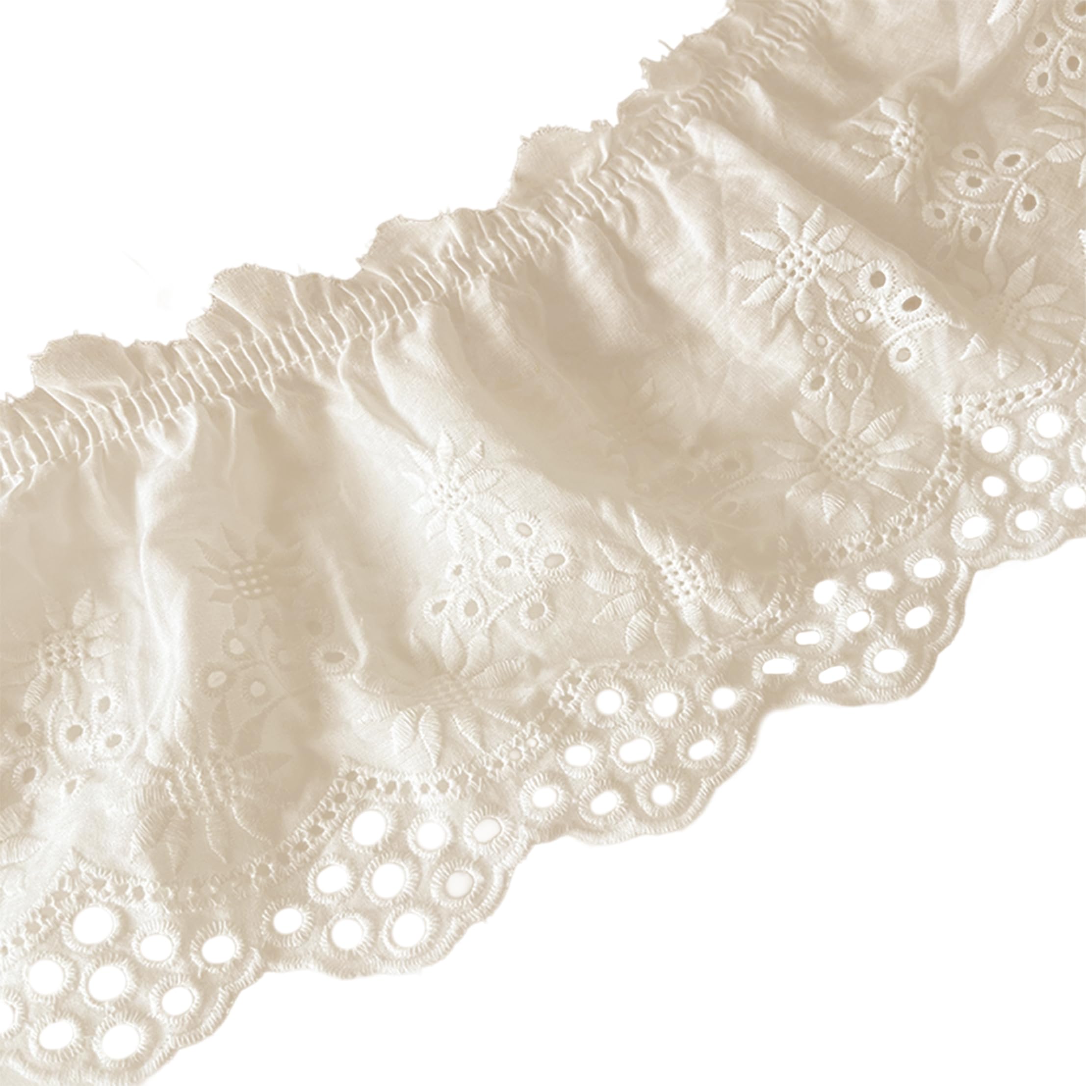 Ribete de encaje para coser cortinas de salón y vestidos de verano con estilo romántico
