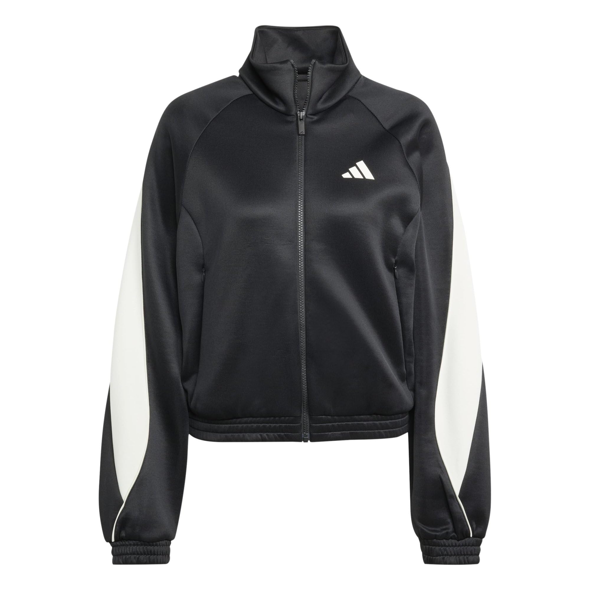 adidas Women's Stadium Tracktop Sweatshirt, black/off white, M