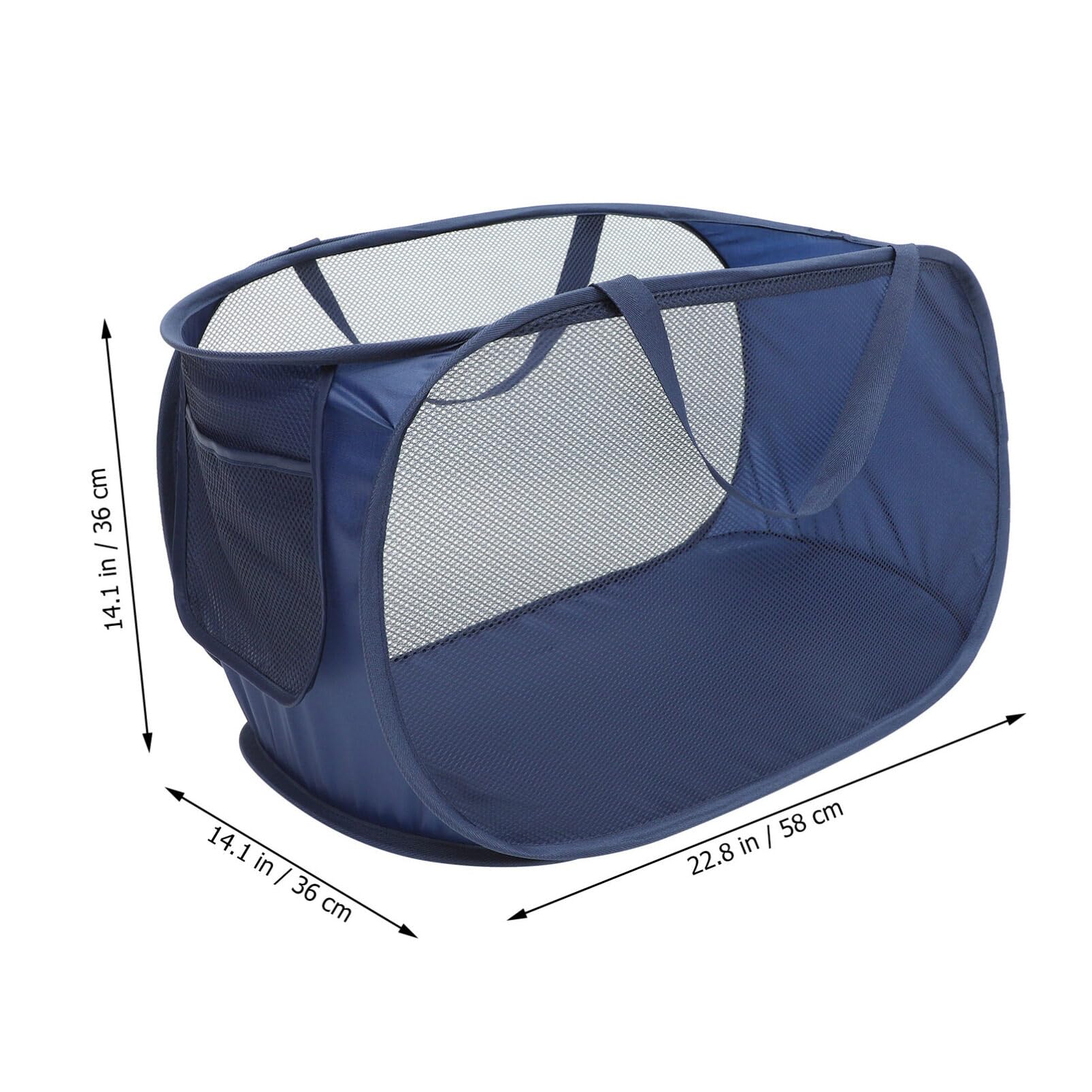 Zerodeko Mesh Laundry Hamper Handles Large Foldable Basket for Clothes Storage for Home Dorm Travel Versatile and Space-saving Design